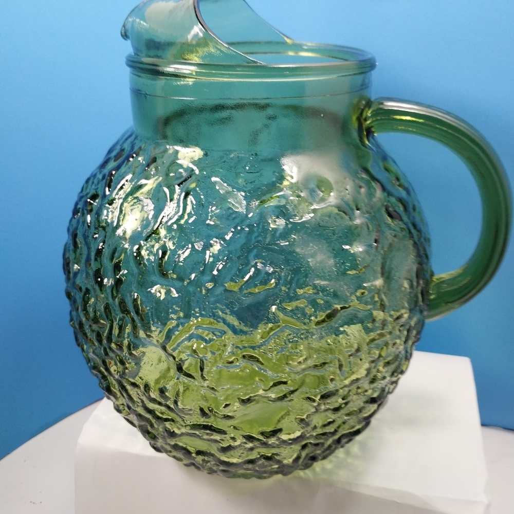 Anchor Hocking green pitcher